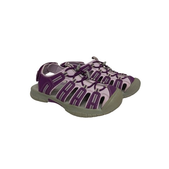 Khombu Sandy Slingback Sport Sandal Bungee Purple Pink Girl's Size 1 - Picture 1 of 8